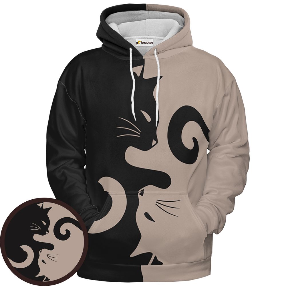 Lavender Spooky Halloween Cat Magic Full Print Hoodie - Pullover Hoodie - 1