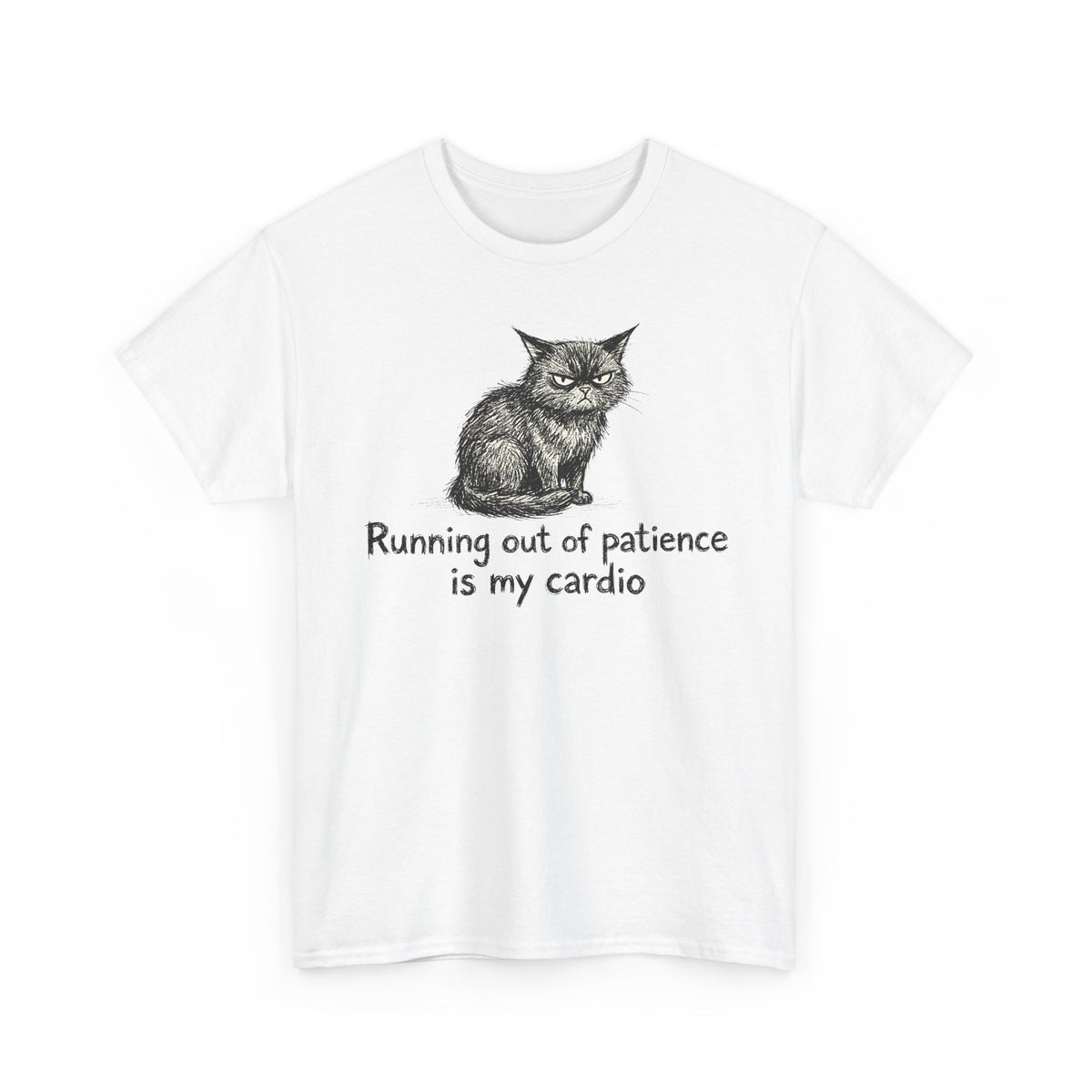 Running Out Of Patience Is My Cardio Cat T-Shirt
