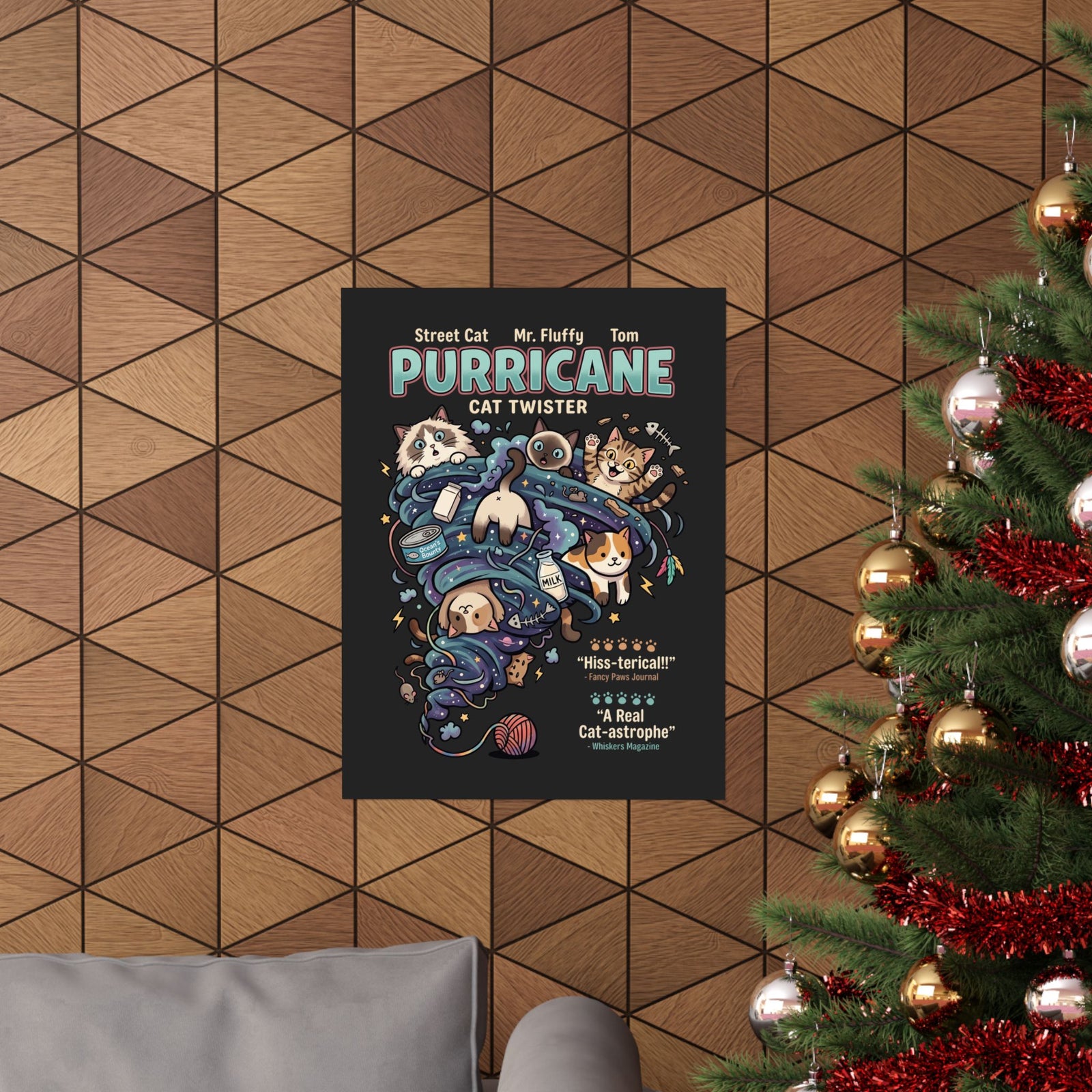 Purricane Funny Cat Poster