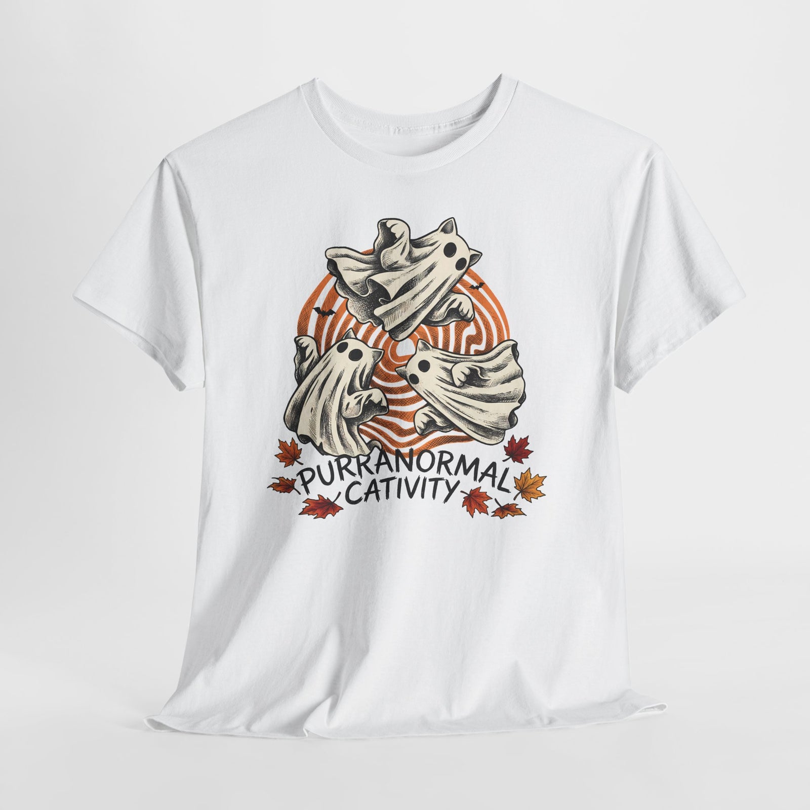 Purranormal Cativity T-Shirt — Funny Halloween Ghost Cats Tee