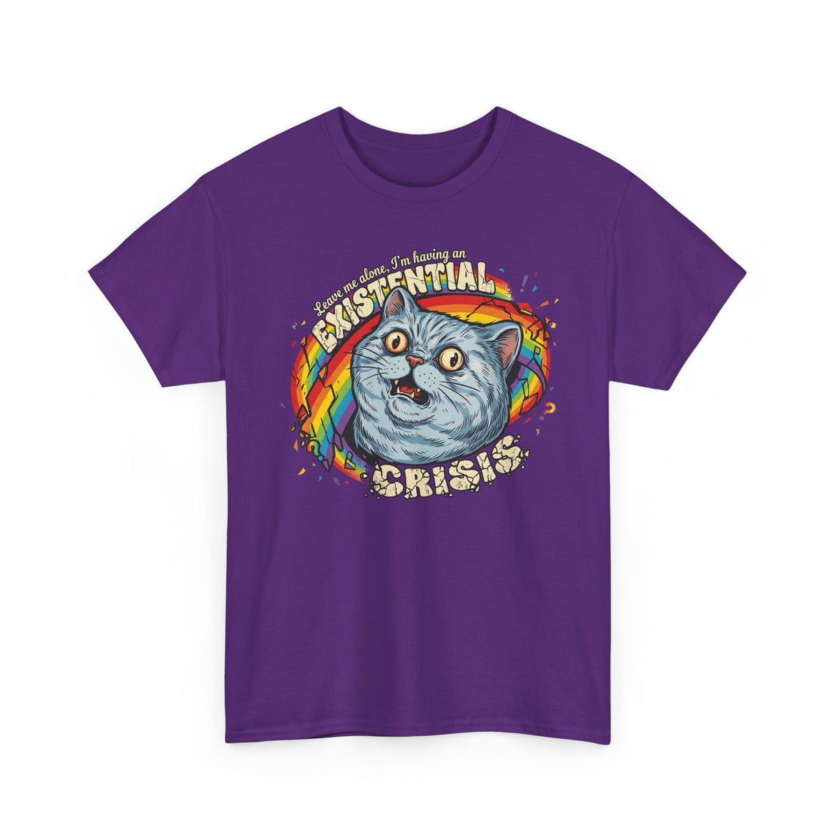 Funny Cat T‑Shirt — "Leave Me Alone, I'm Having an EXISTENTIAL CRISIS"