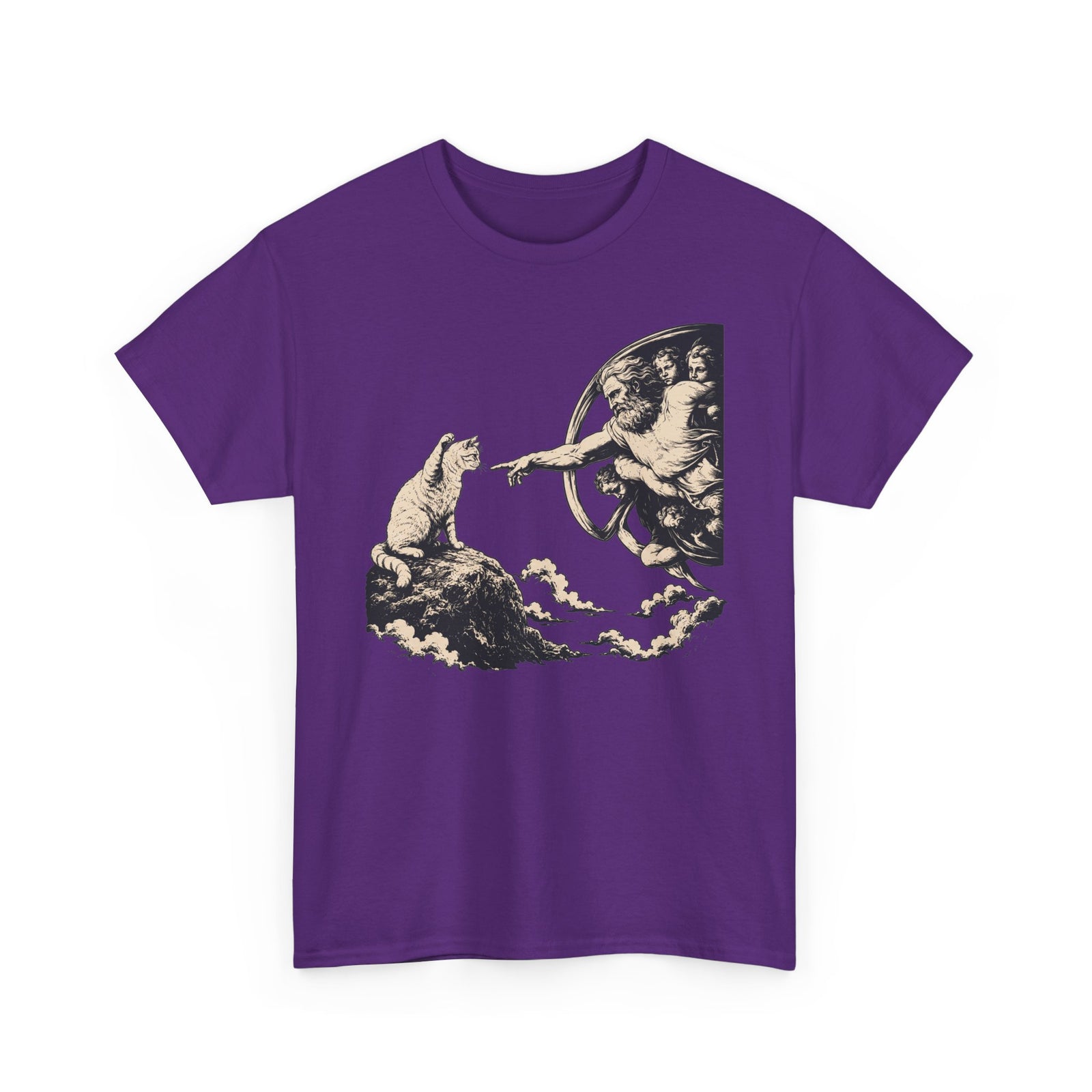 Cat and Creation Tee Vintage Michelangelo-Inspired Puppy Design