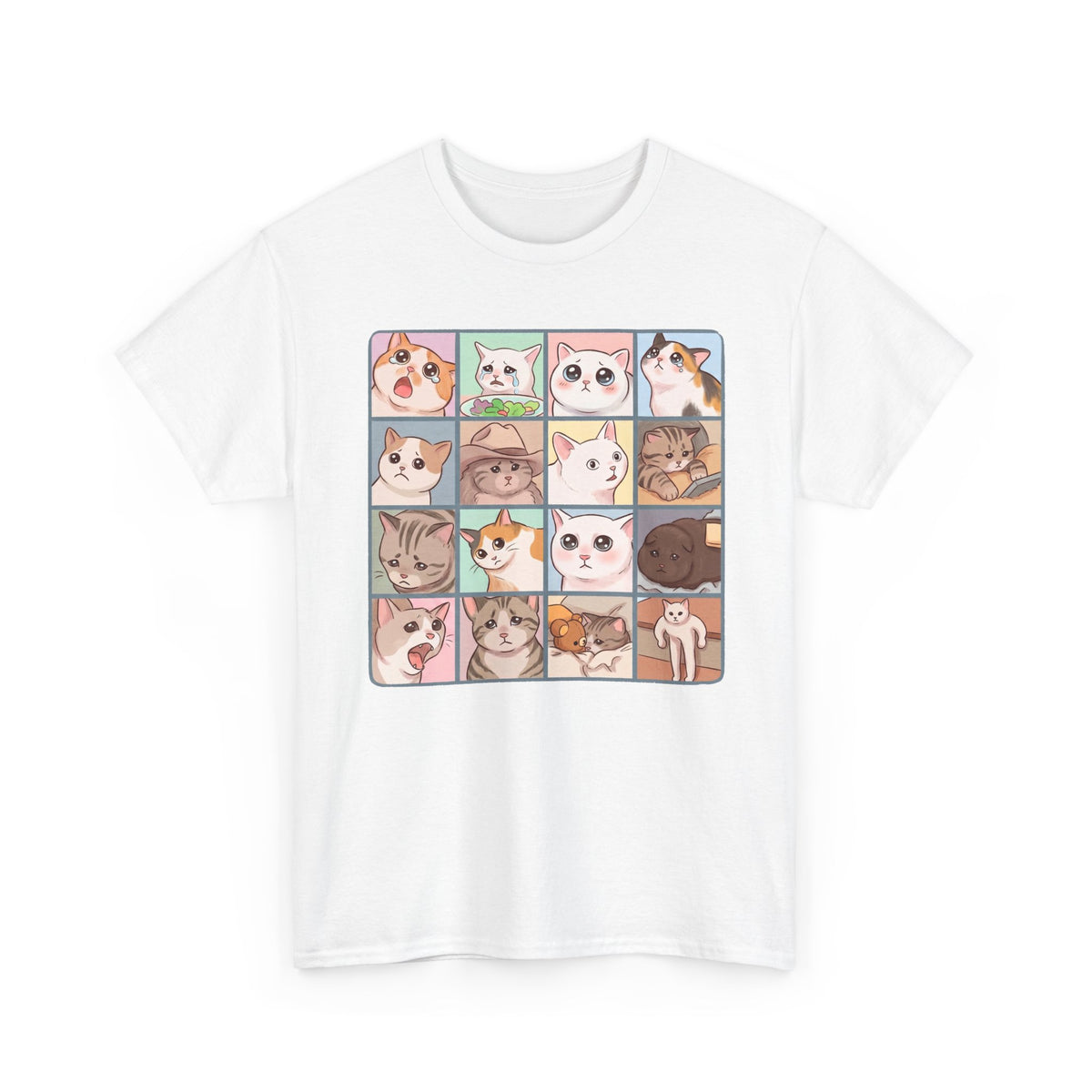 Cat Reactions Tee Funny Cat Memes T-Shirt