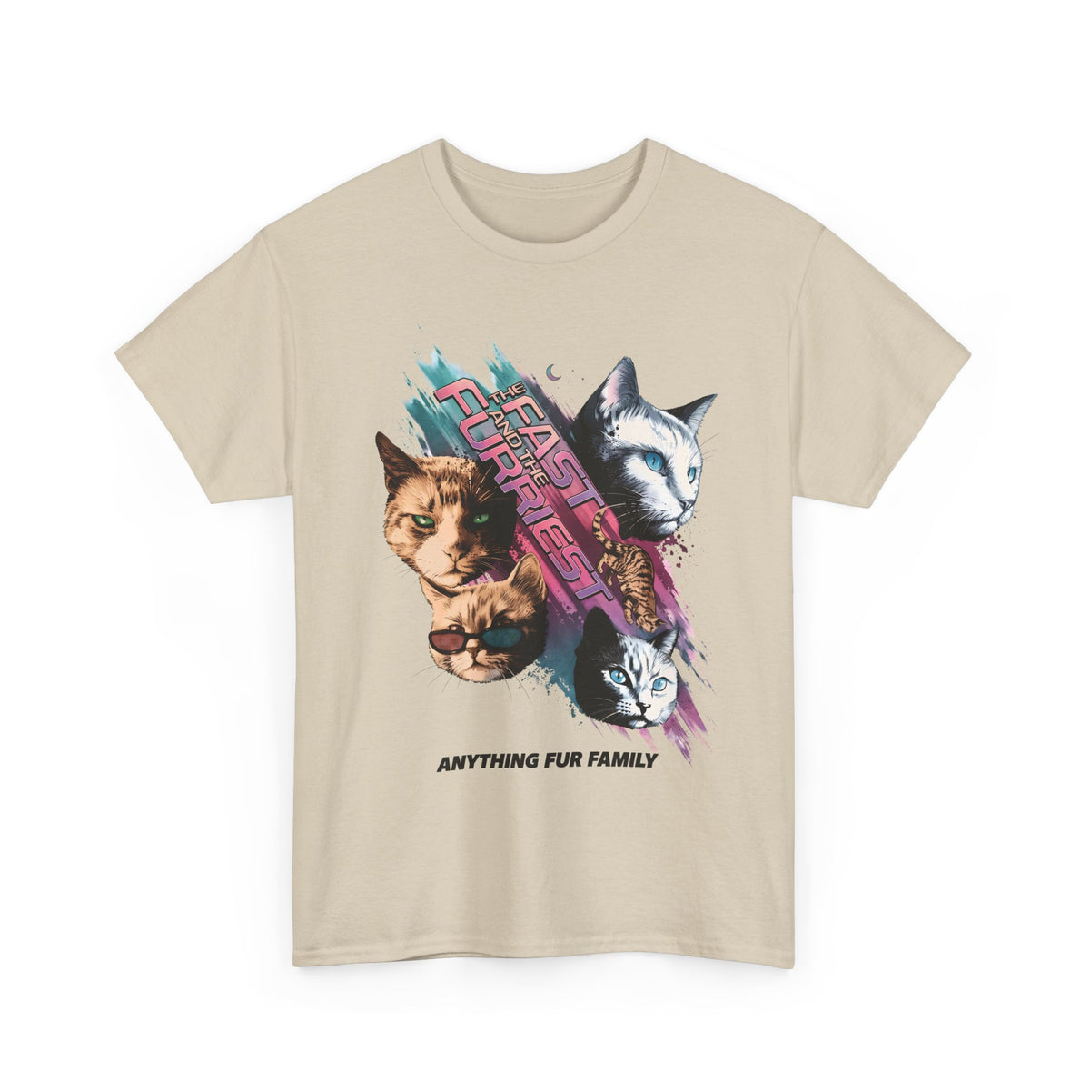 The Fast And The Furriest T-Shirt — Funny Cat Action Movie Parody Tee