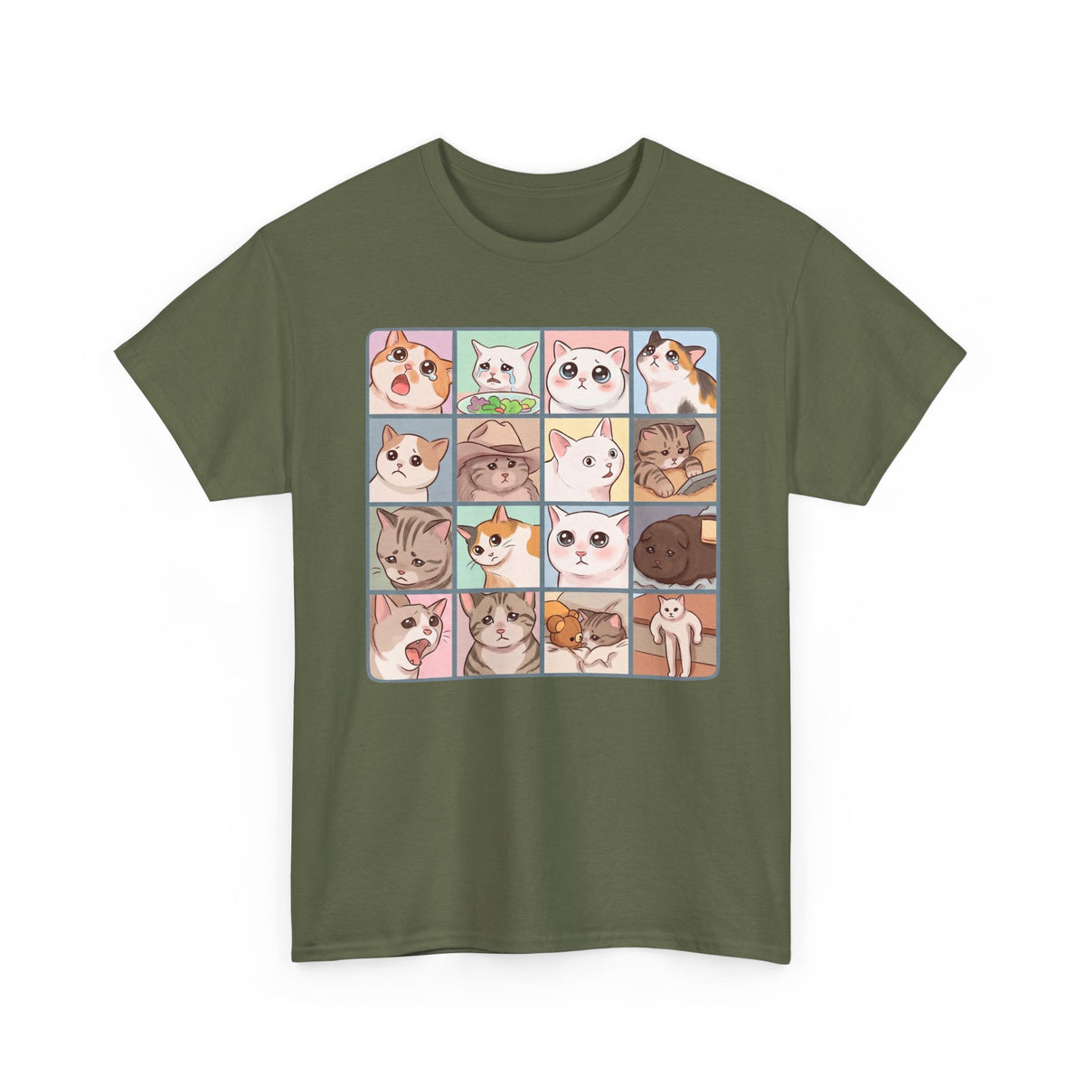 Cat Reactions Tee Funny Cat Memes T-Shirt