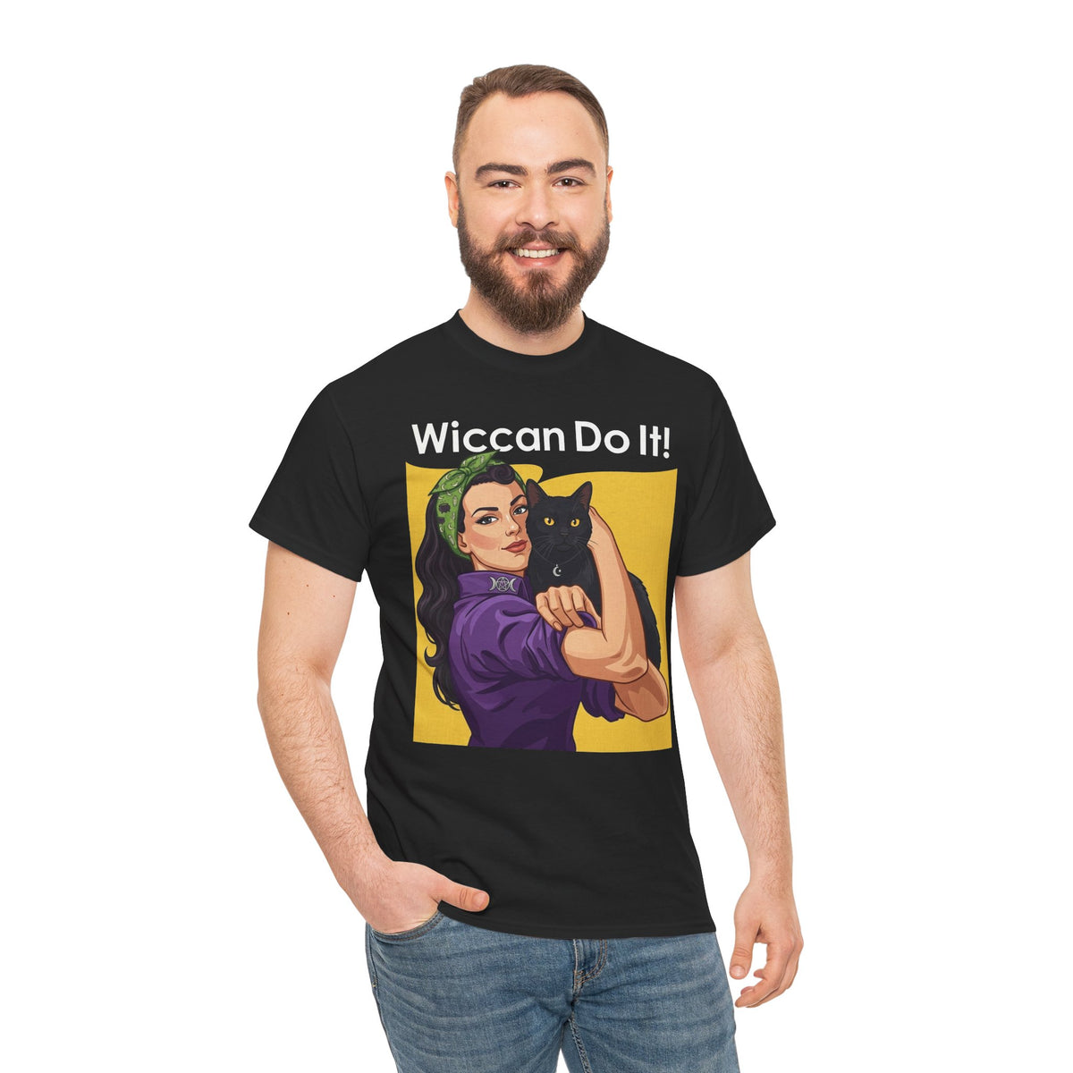 Black Cat "Wiccan Do It" T-Shirt — Witchy Wicca Magic Tee