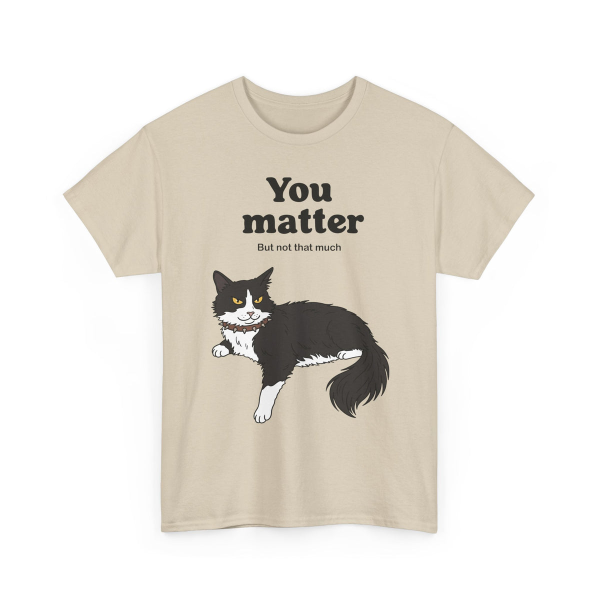 You Matter But Not That Much T-Shirt — Funny Sarcastic Tuxedo Cat Graphic Tee