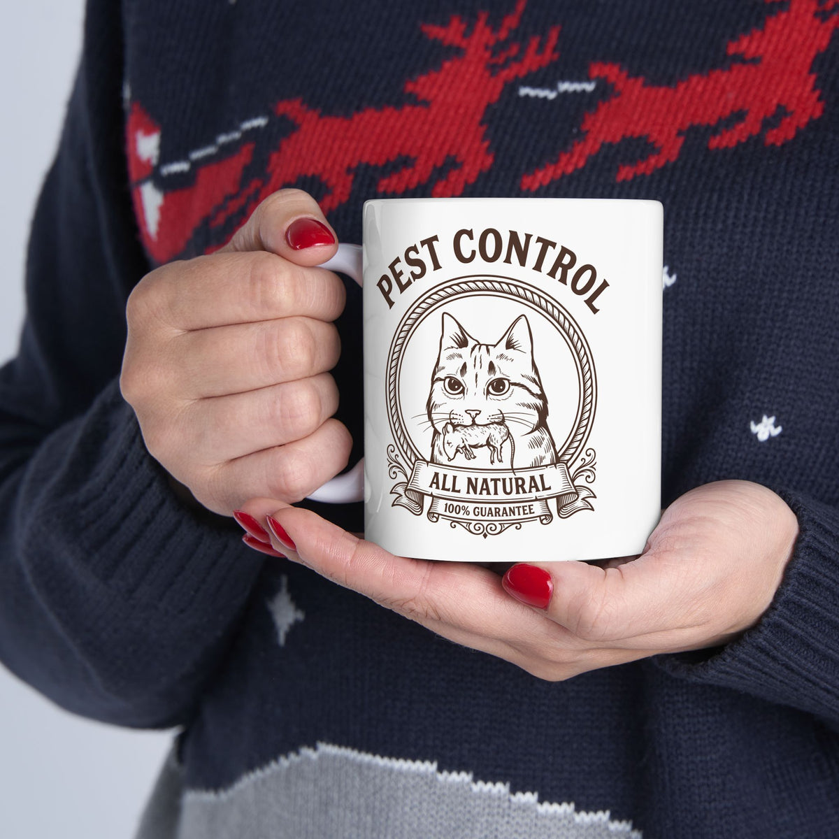 All Natural Pest Control – Funny Cat Ceramic Mug