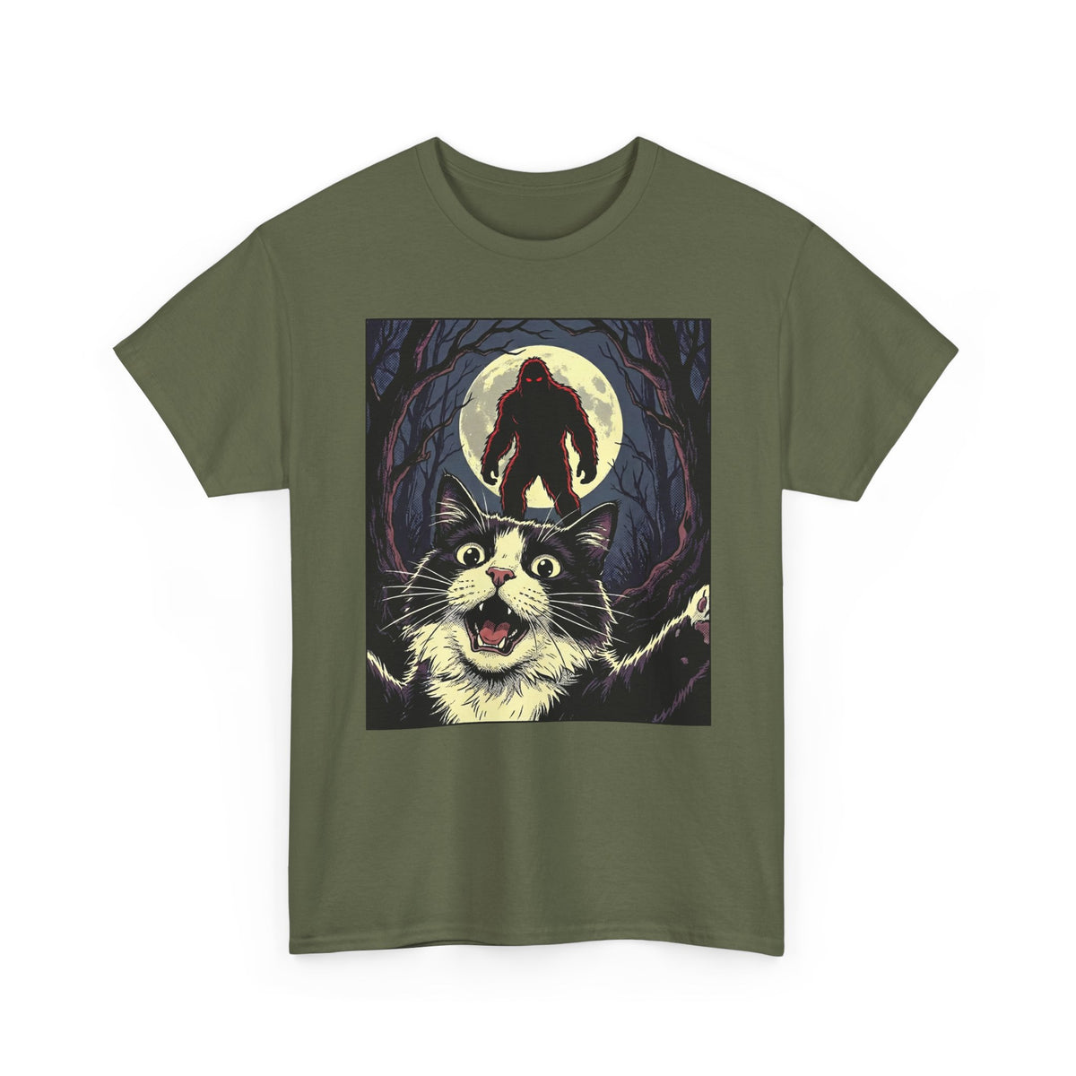Cat Selfie with Bigfoot T-Shirt