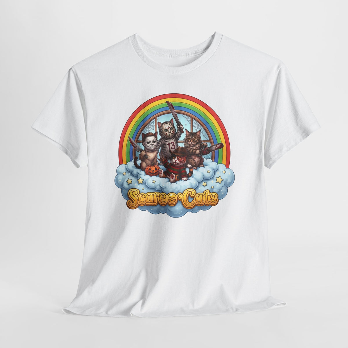 Scare Cats T-Shirt — Horror Movie Slashers Care Bears Parody Tee