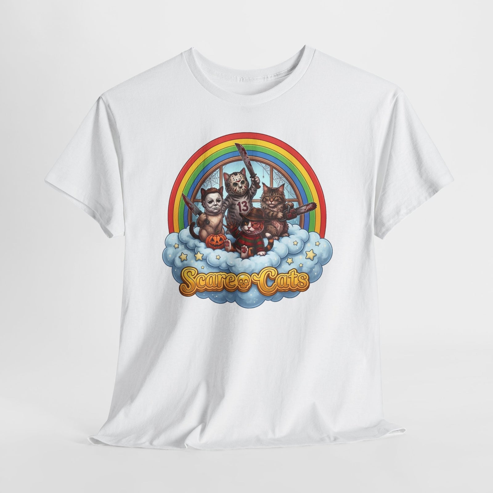 Scare Cats T-Shirt — Horror Movie Slashers Care Bears Parody Tee