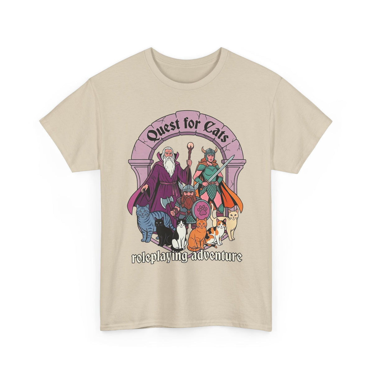 Quest for Cats T-Shirt — Roleplaying Adventure Graphic Tee
