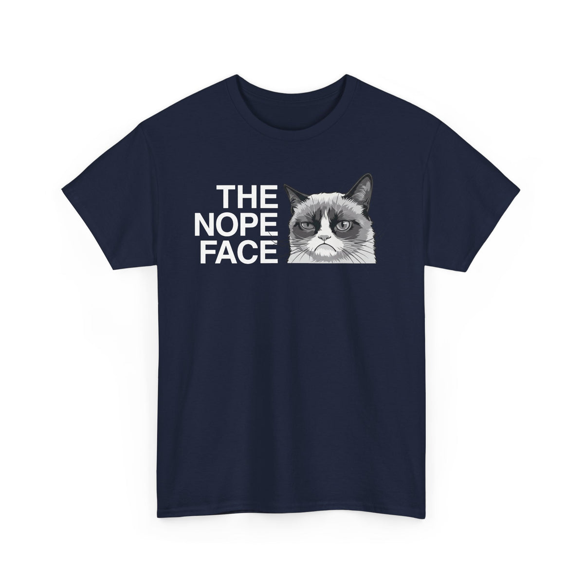 Nope Face Cat T-Shirt — Funny Cat Graphic Tee