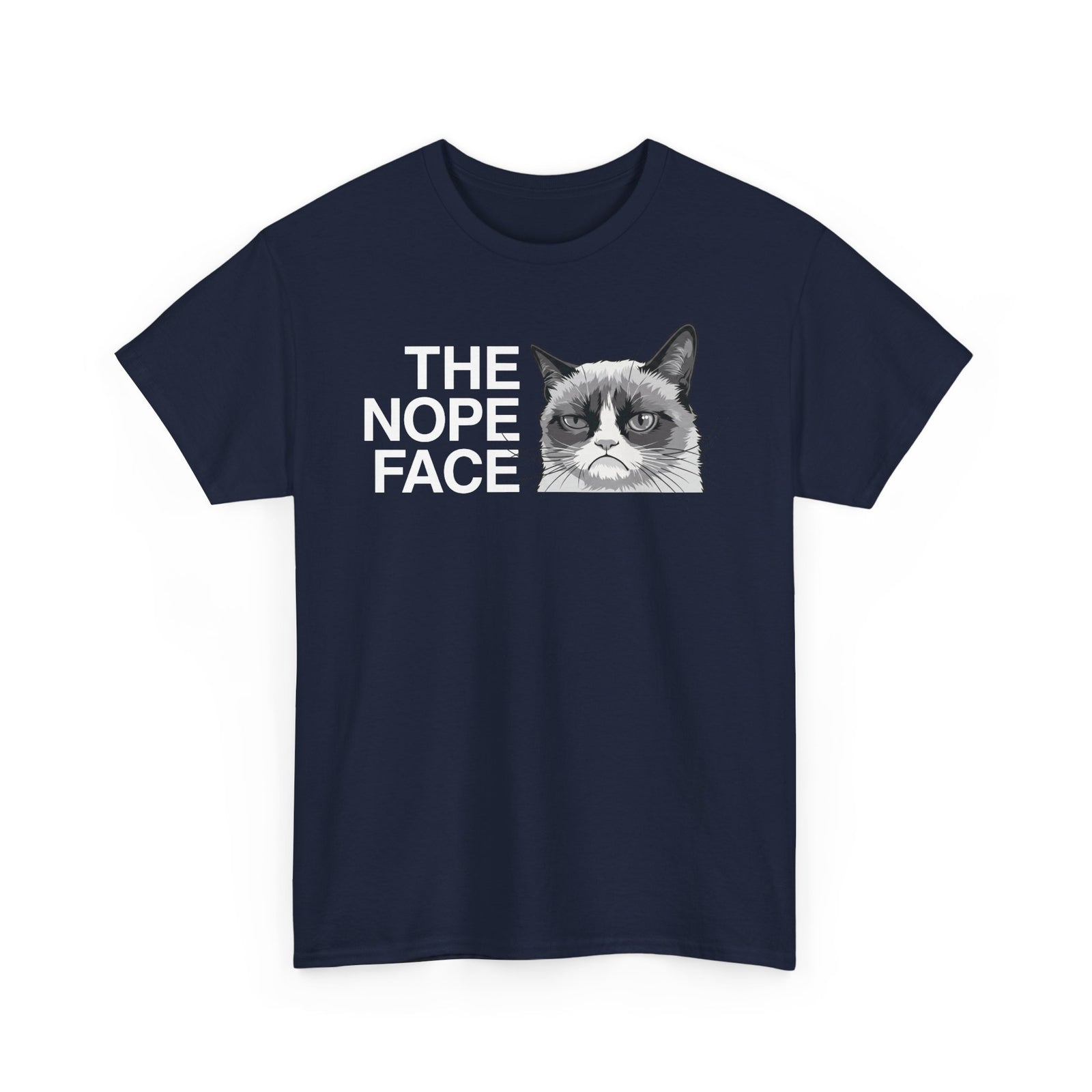 Nope Face Cat T-Shirt — Funny Cat Graphic Tee