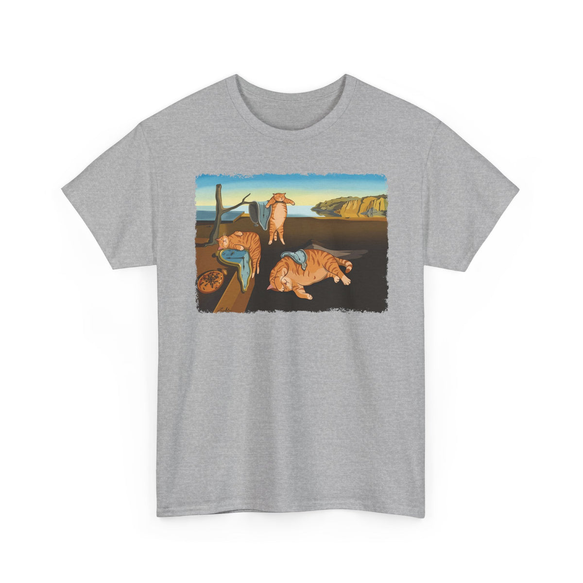 The Purrsistence of Memory T-Shirt — Surreal Cat Art Tee