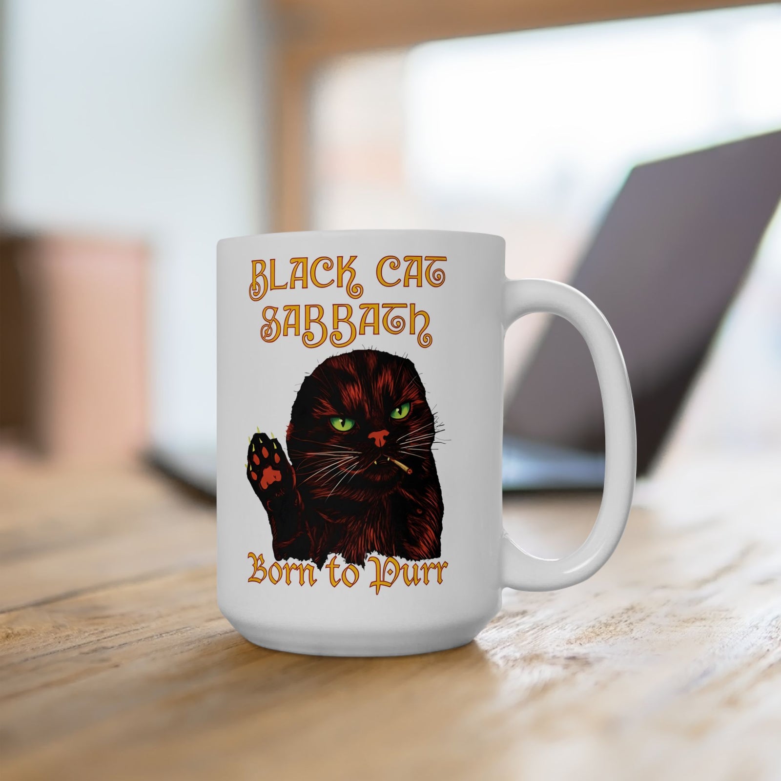 Black Cat Sabbath Ceramic Mug