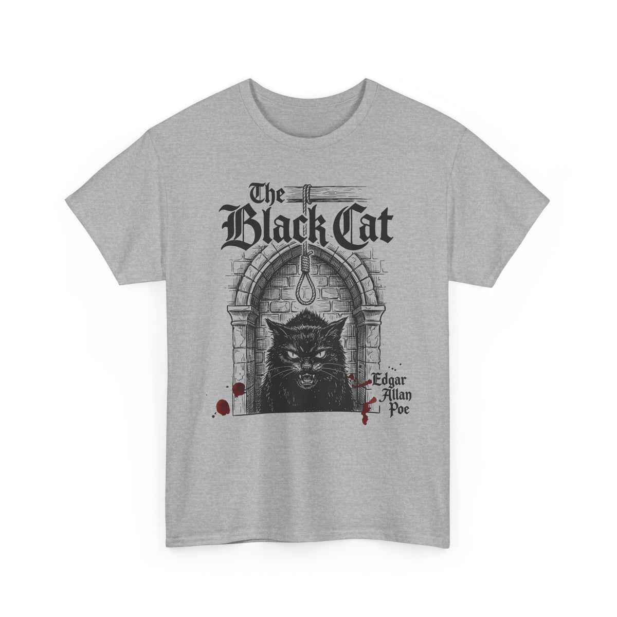 The Black Cat Poe T-Shirt — Gothic Edgar Allan Poe Cat Tee
