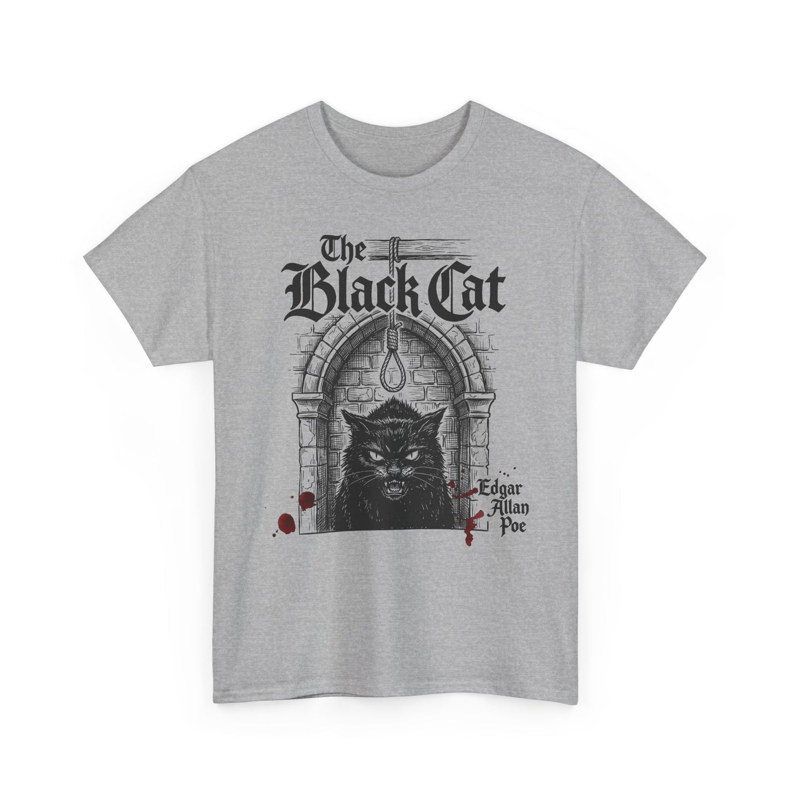 The Black Cat Poe T-Shirt — Gothic Edgar Allan Poe Cat Tee