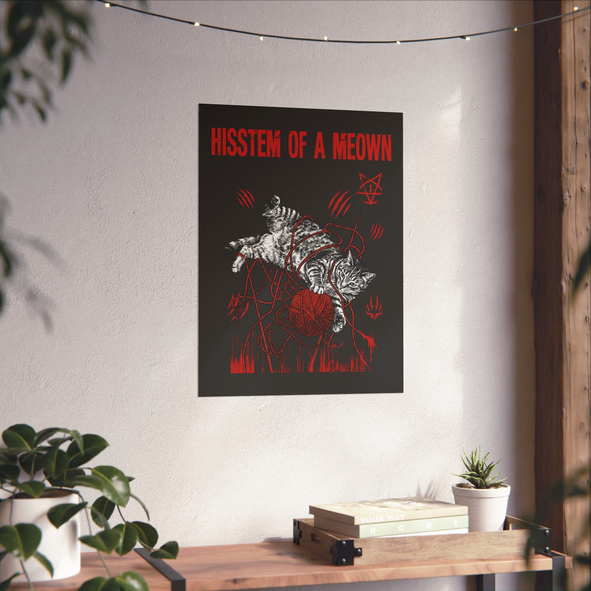 Hissten Of A Meown Poster — Funny Cat Pun Poster