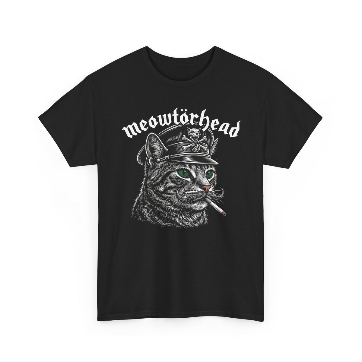 Meowtörhead Cat Band Tee — Retro Rock Cat Graphic T-Shirt