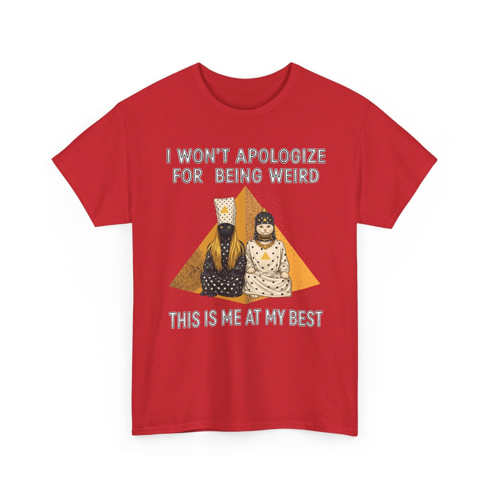 I Won't Apologize For Being Weird T-Shirt — Surreal Retro Cult Cats Graphic
