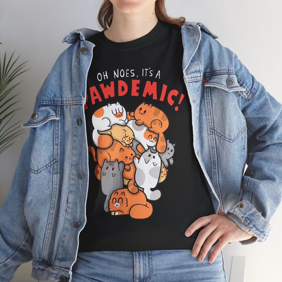 Pawdemic Cat T-Shirt – Cute Cat Pile Graphic Tee