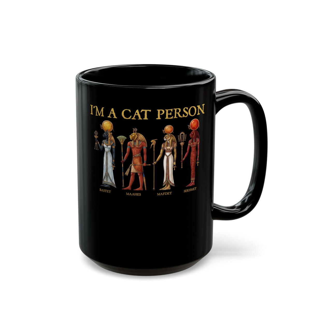 I'm a Cat Person Black Mug