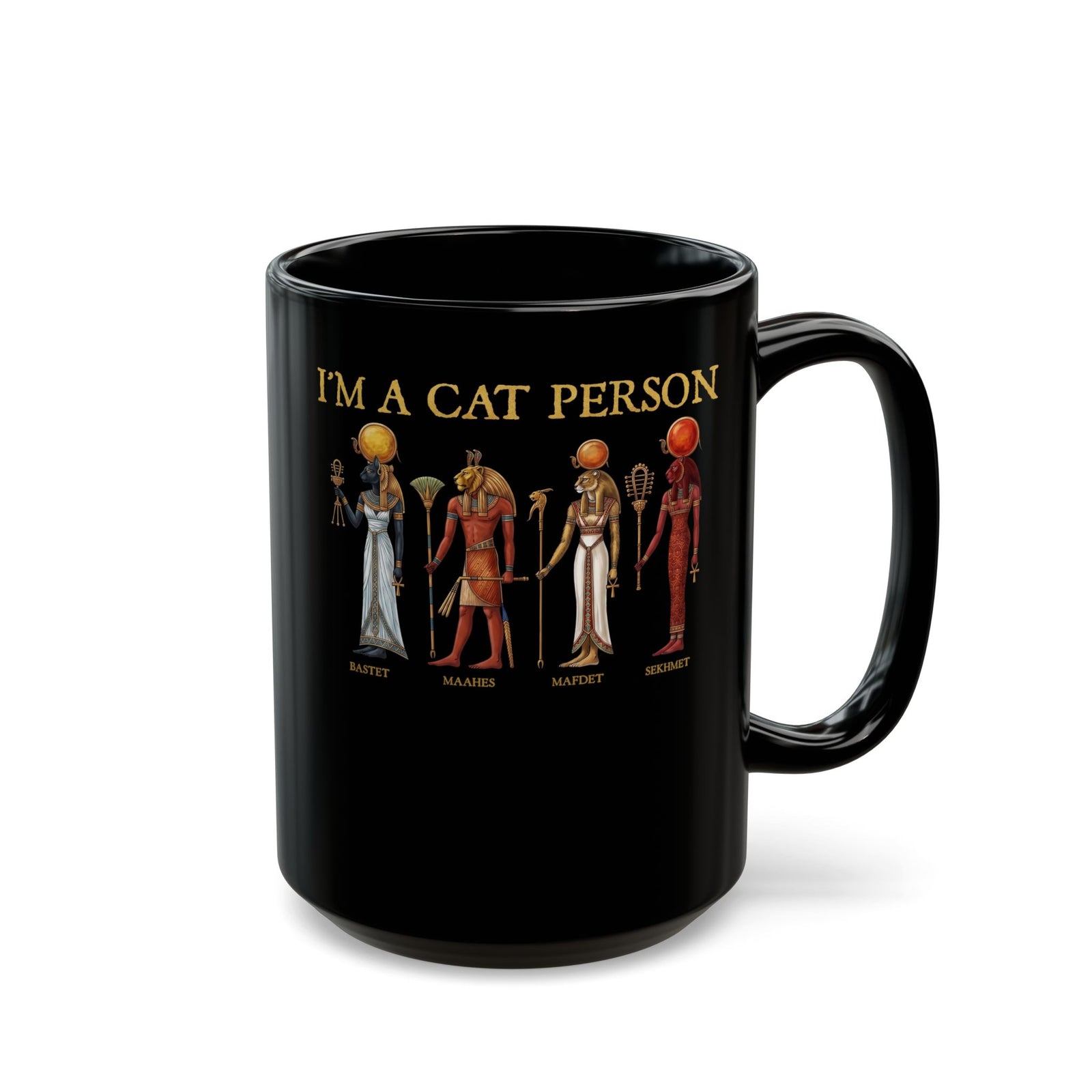 I'm a Cat Person Black Mug