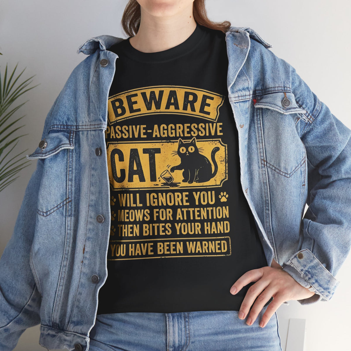 Beware Passive Aggressive Cat T-Shirt