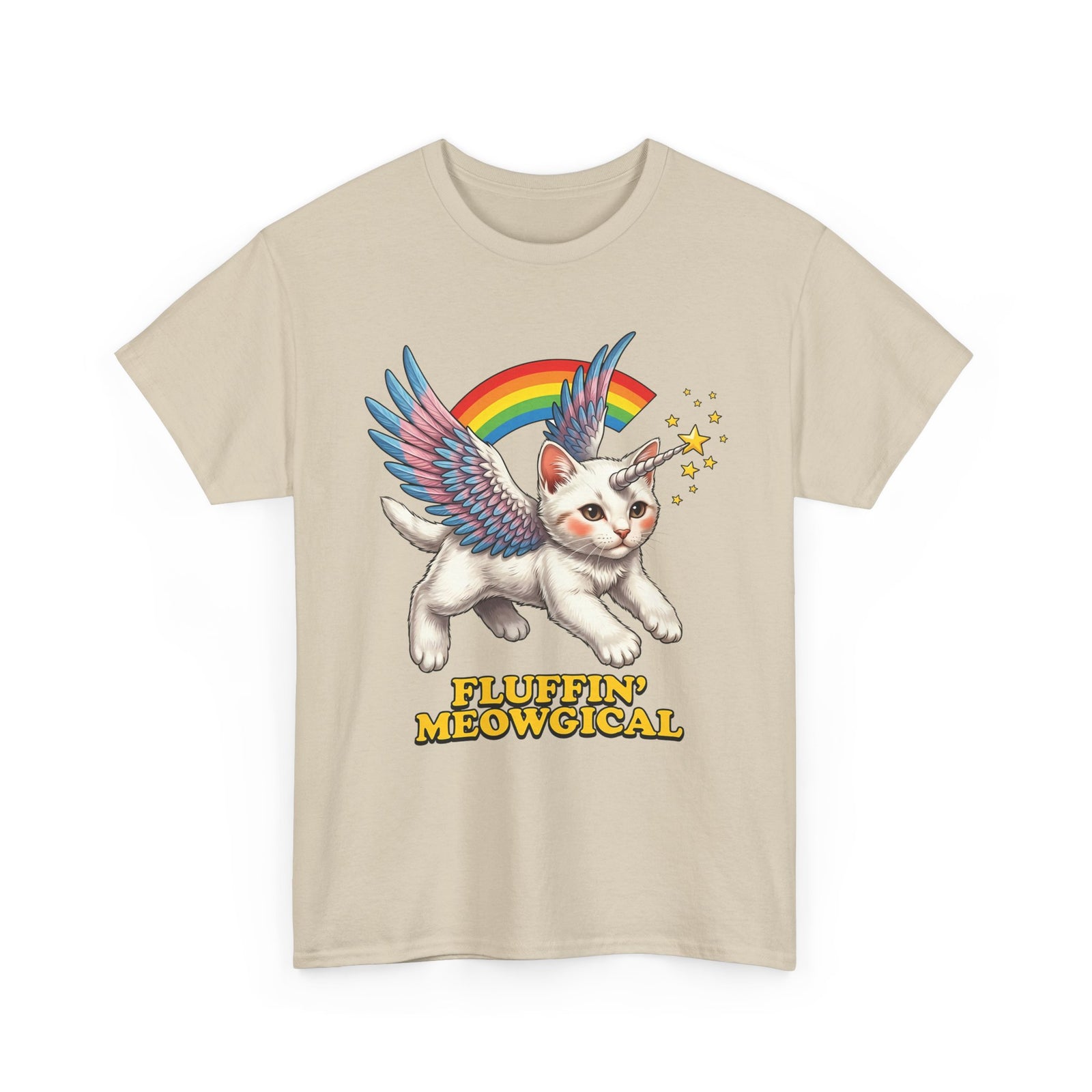Fluffin' Meowgical Cat T-Shirt — Cute Unicorn Kitten Graphic