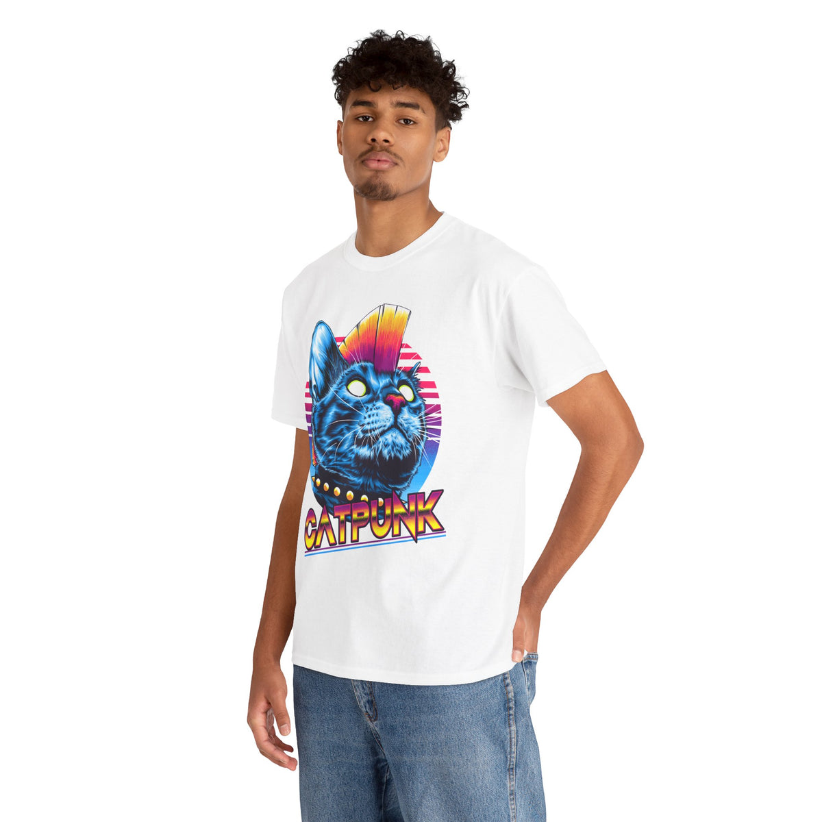 Cat Punk T-Shirt — Punk Rock Cat Graphic Tee