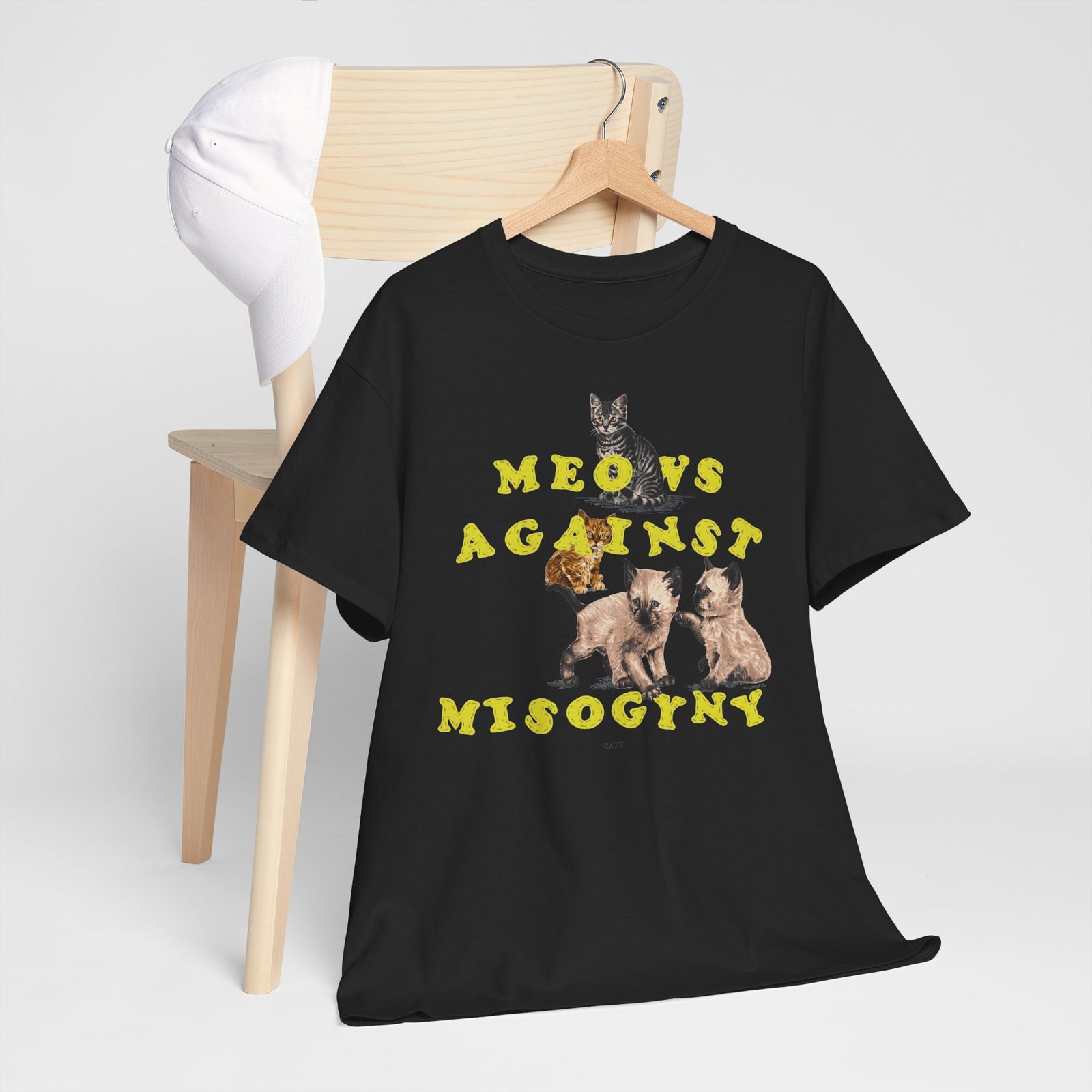 Meows Against Misogyny T-Shirt — Feminist Cat Graphic Tee