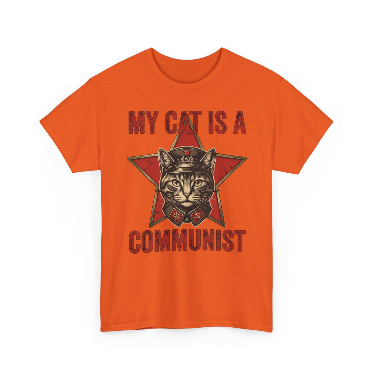 Communist Cat T-Shirt — "My Cat Is A Communist Cat" Funny Political Cat Tee