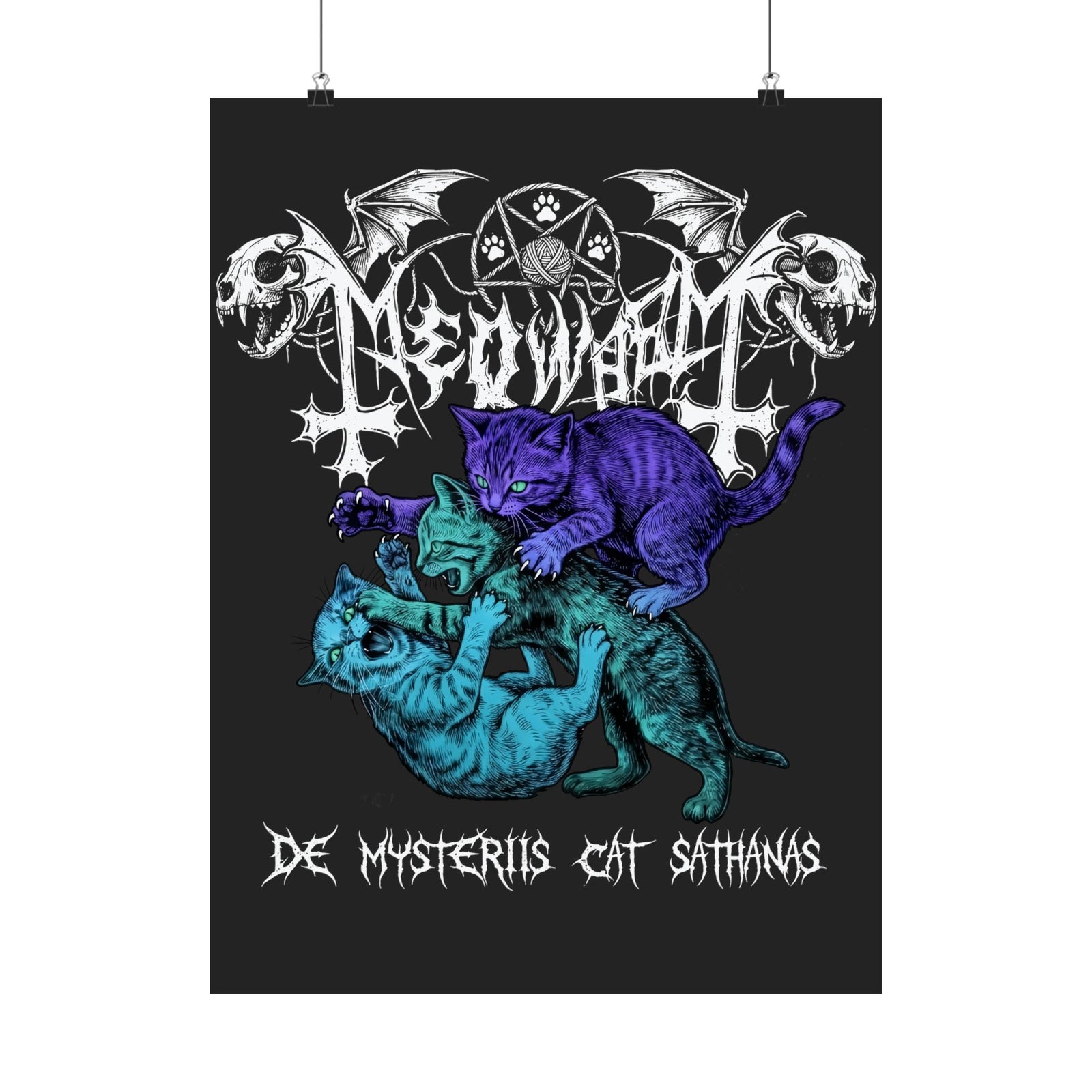 Meowmetal Cat Rock Poster