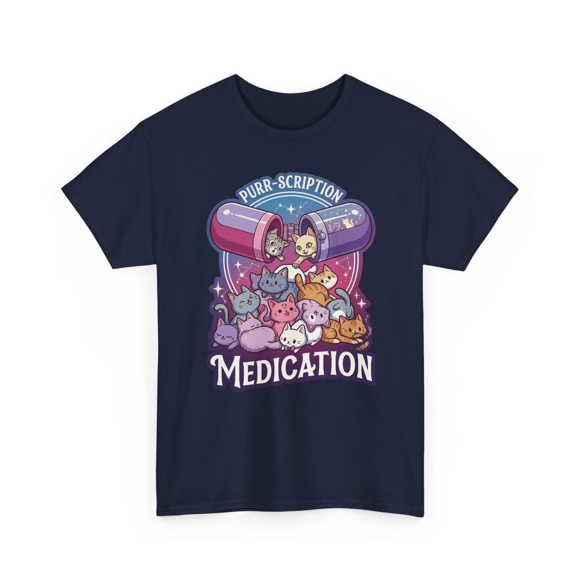 Purr‑Scription Medication Cat T-Shirt