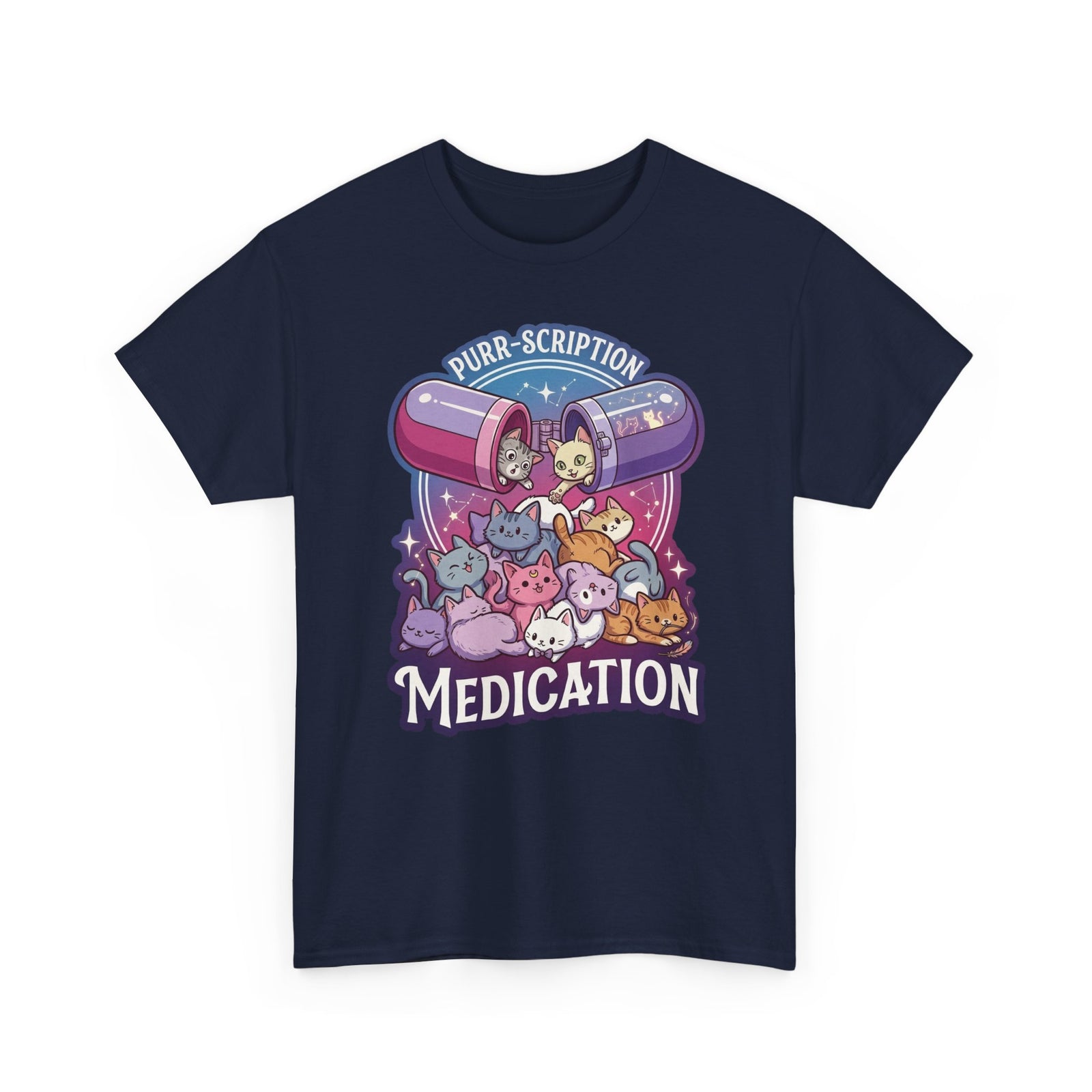 Purr‑Scription Medication Cat T-Shirt