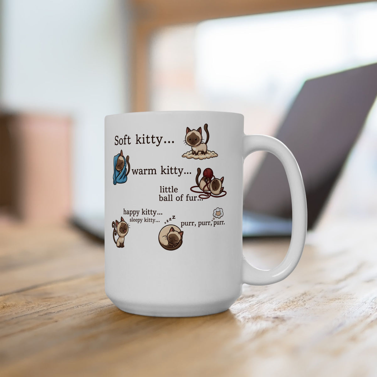 Soft Kitty Warm Kitty Ceramic Mug — Cute Cat Lyrics Mug