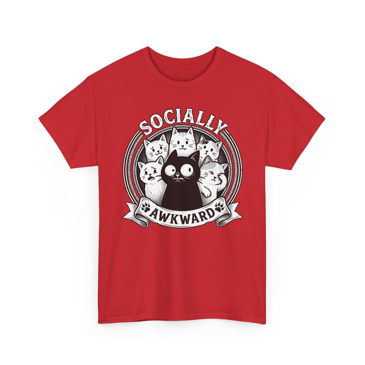 Socially Awkward Black Cat T-Shirt