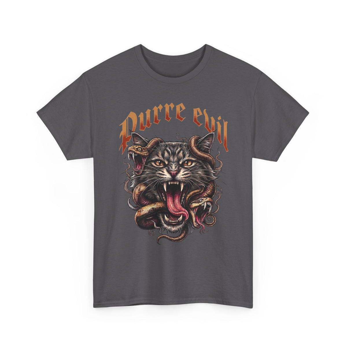 Purre Evil T-Shirt — Funny Heavy Metal Cat Snake Gothic Tee
