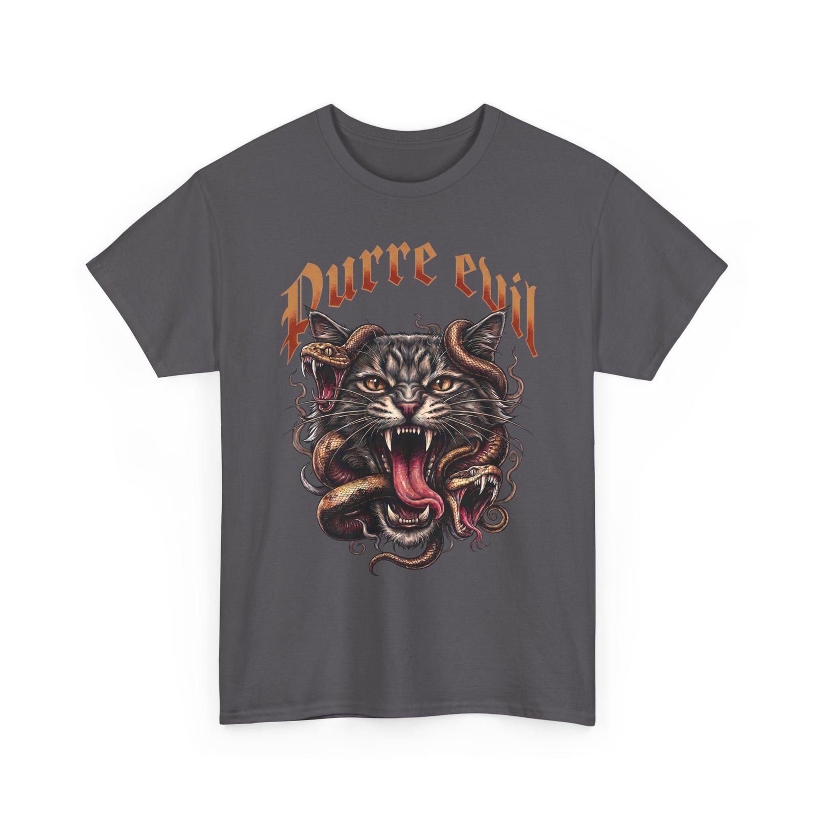 Purre Evil T-Shirt — Funny Heavy Metal Cat Snake Gothic Tee