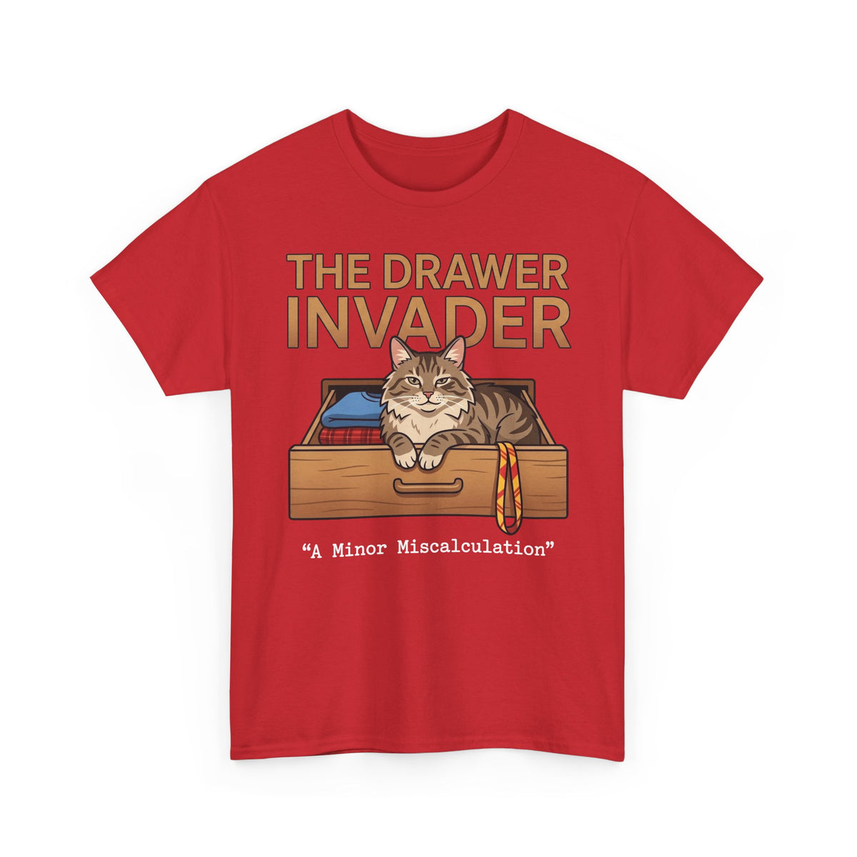 Cat Drawer T‑Shirt — "The Drawer Invader" Cute Cat in Drawer Tee