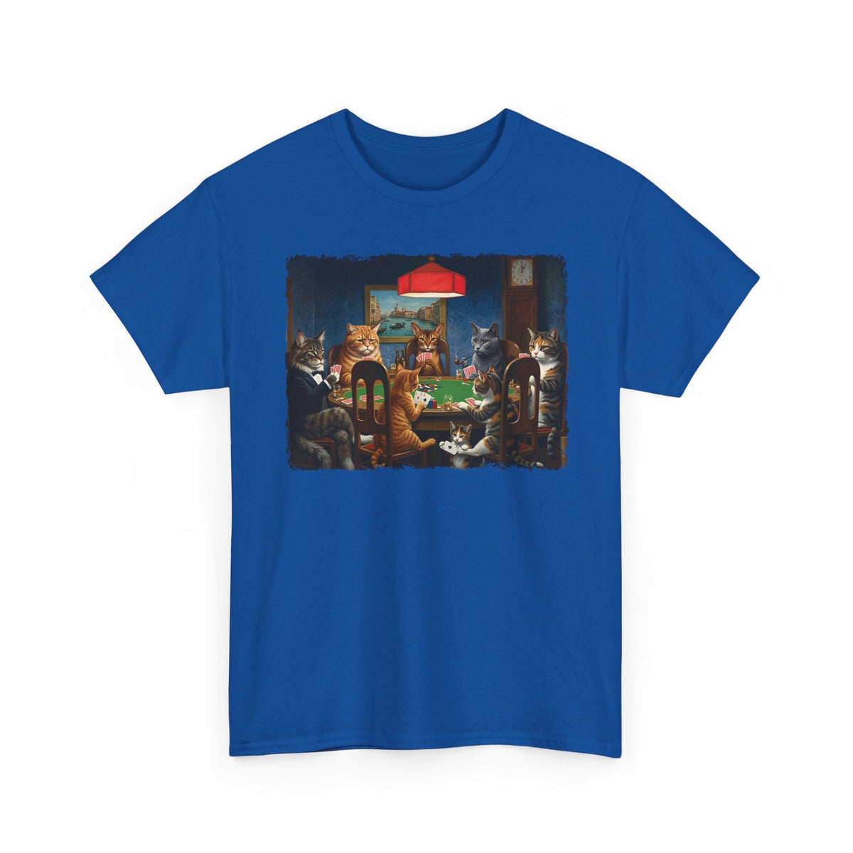 Cats Playing Poker T-Shirt — Funny Poker Cat Art Tee