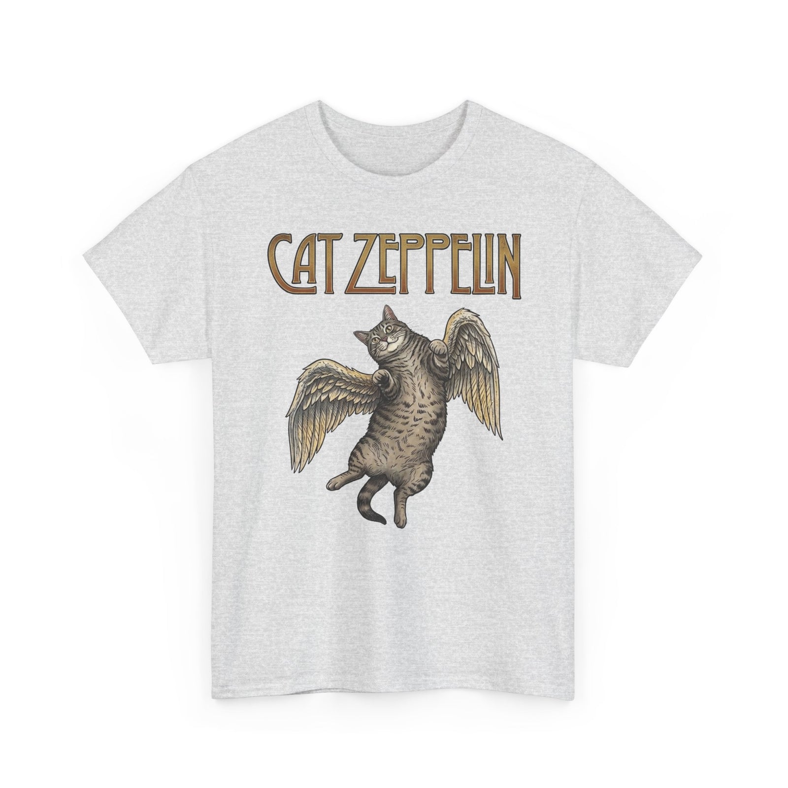 Cat-Zeppelin T-Shirt — Whimsical Cat Airship Design