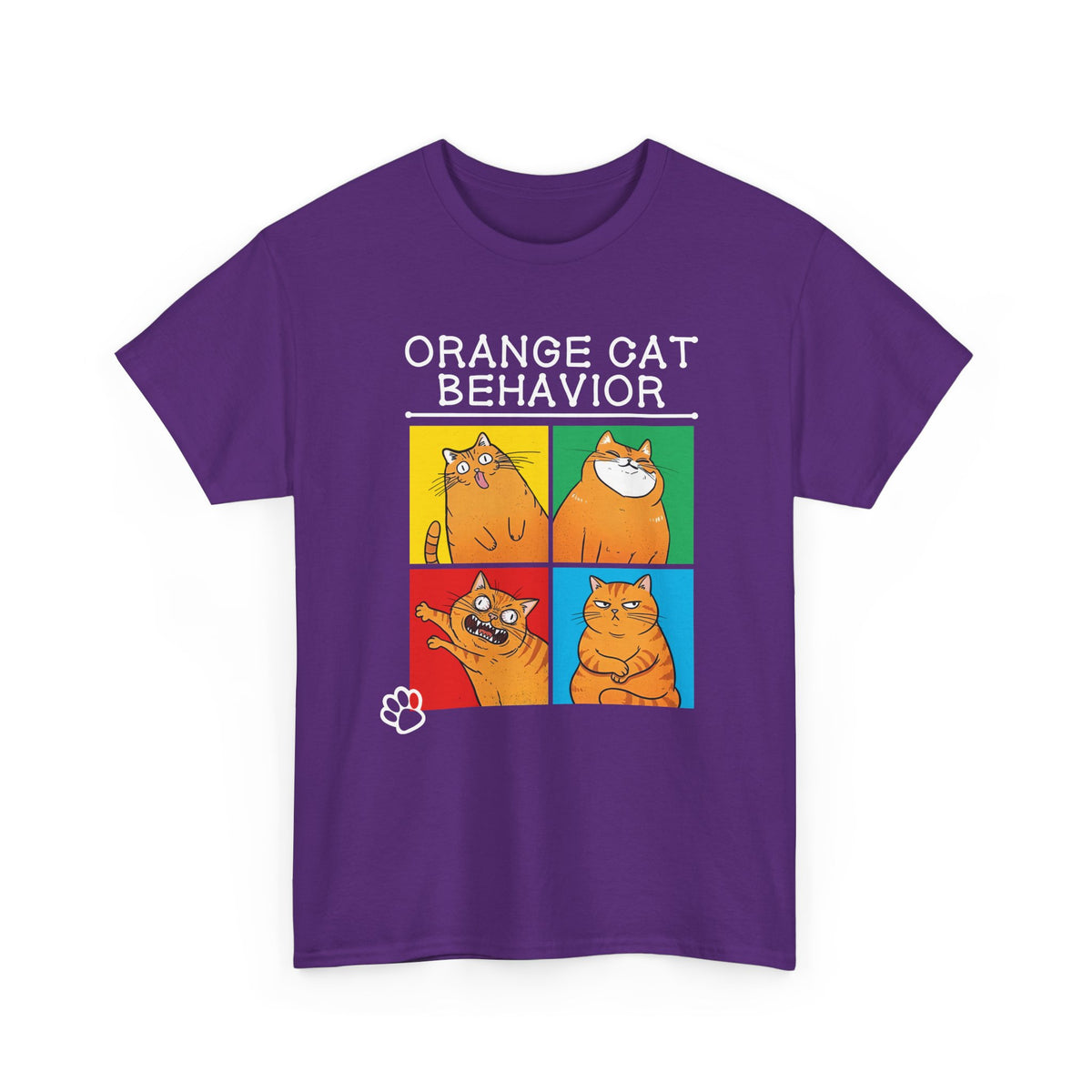 Orange Cat Behavior T-Shirt Funny Cat Lover Tee