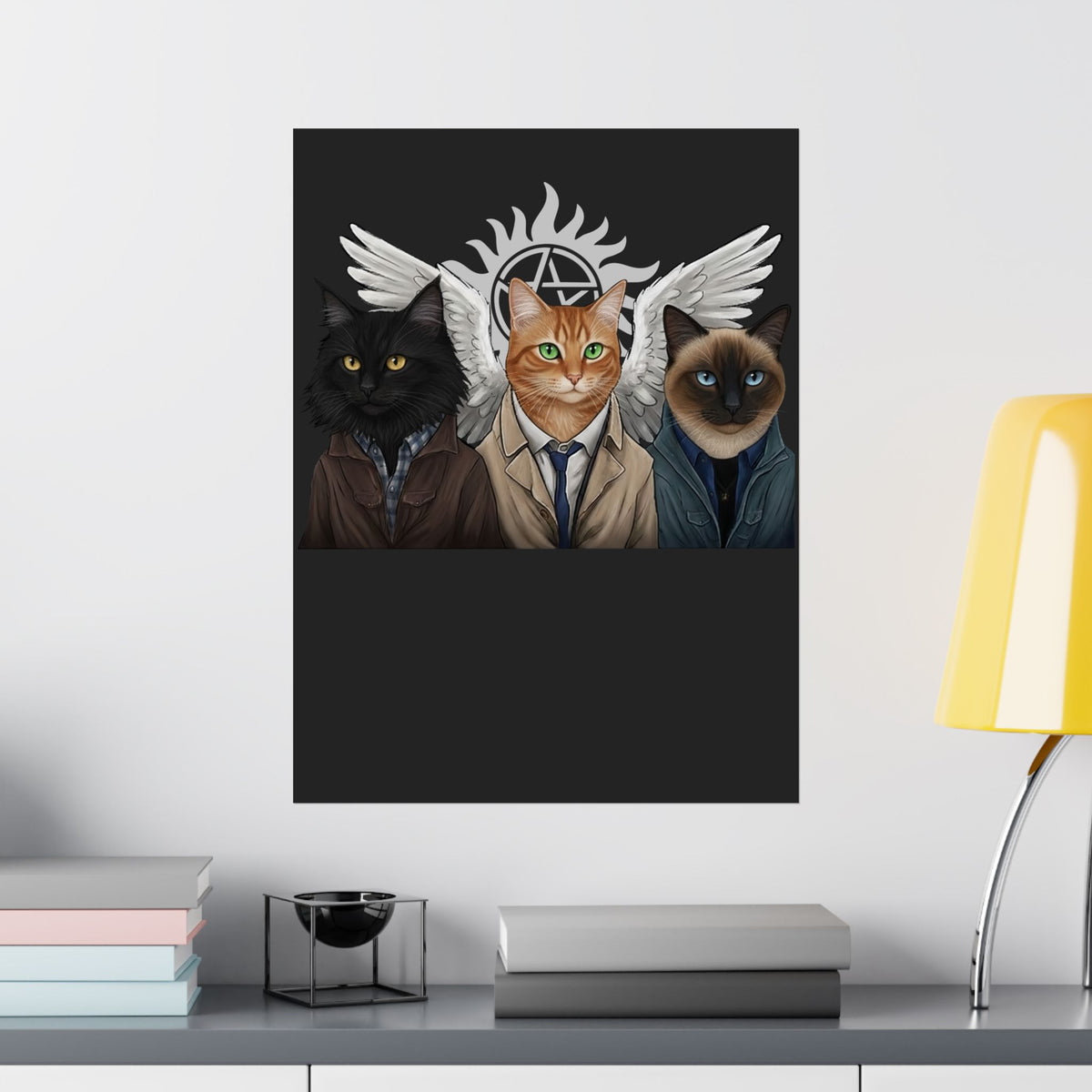 SuperCat Supernatural Cat Poster — Mystical Cat Graphic Poster