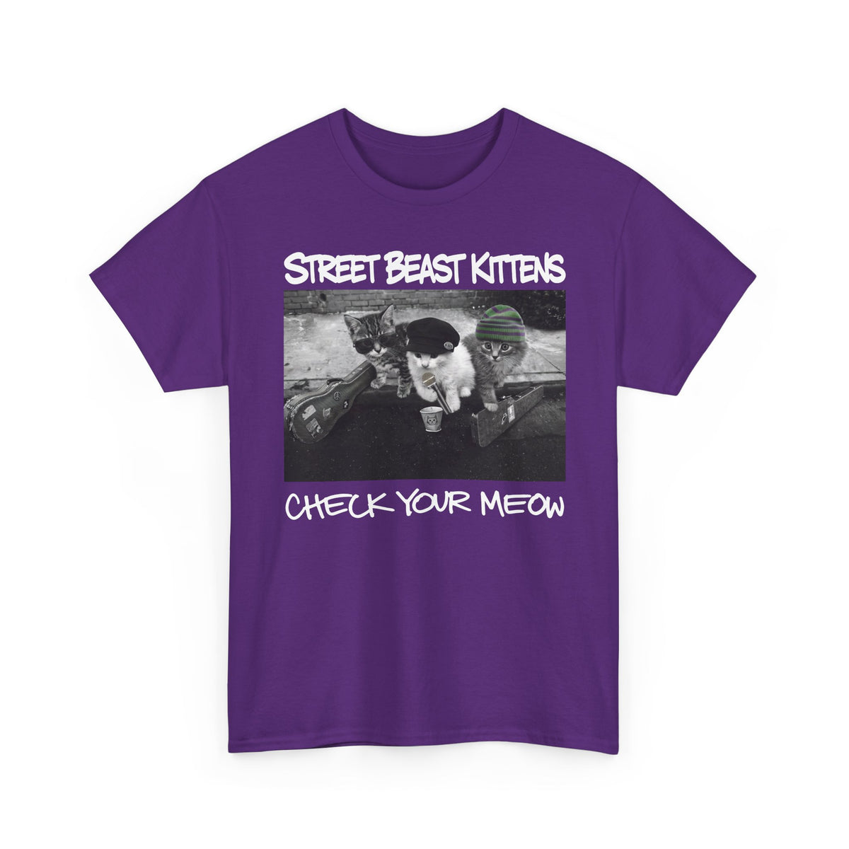 Street Beast Kittens "Check Your Meow" T-Shirt