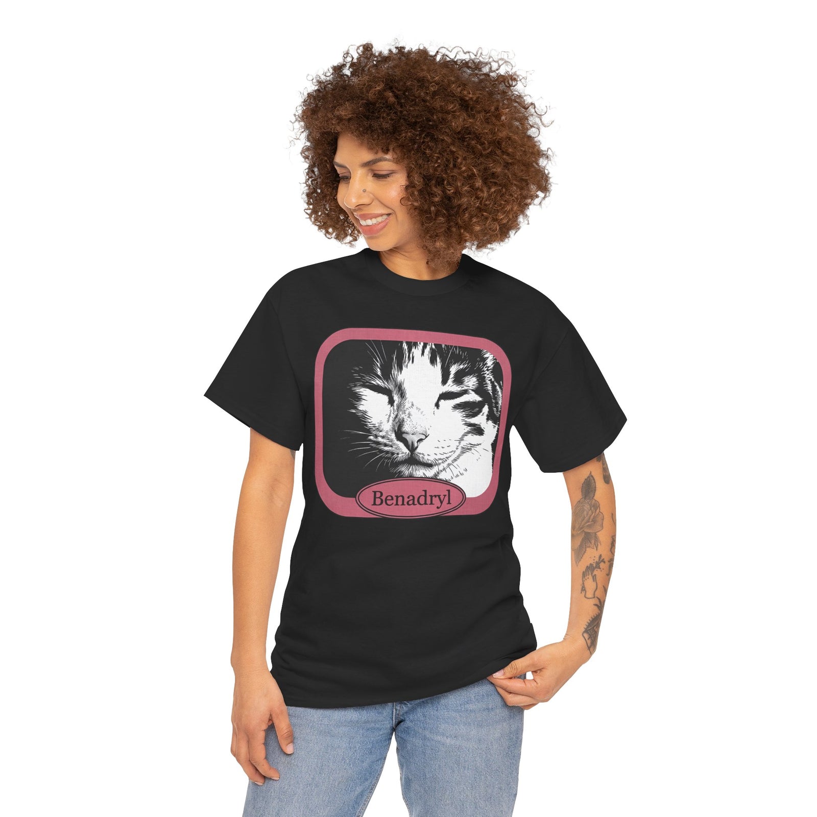 Cat After Benadryl T-Shirt — Funny Groggy Cat Tee