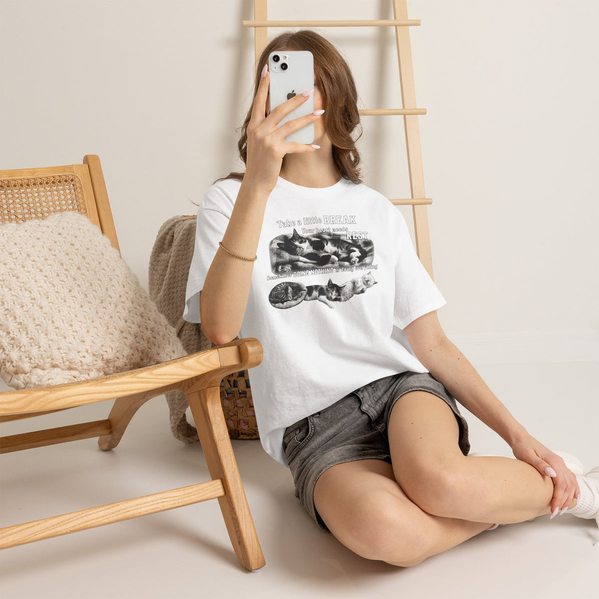 Sometimes Doing Nothing Is Doing Everything Cat Tee — Take A Little Break Shirt