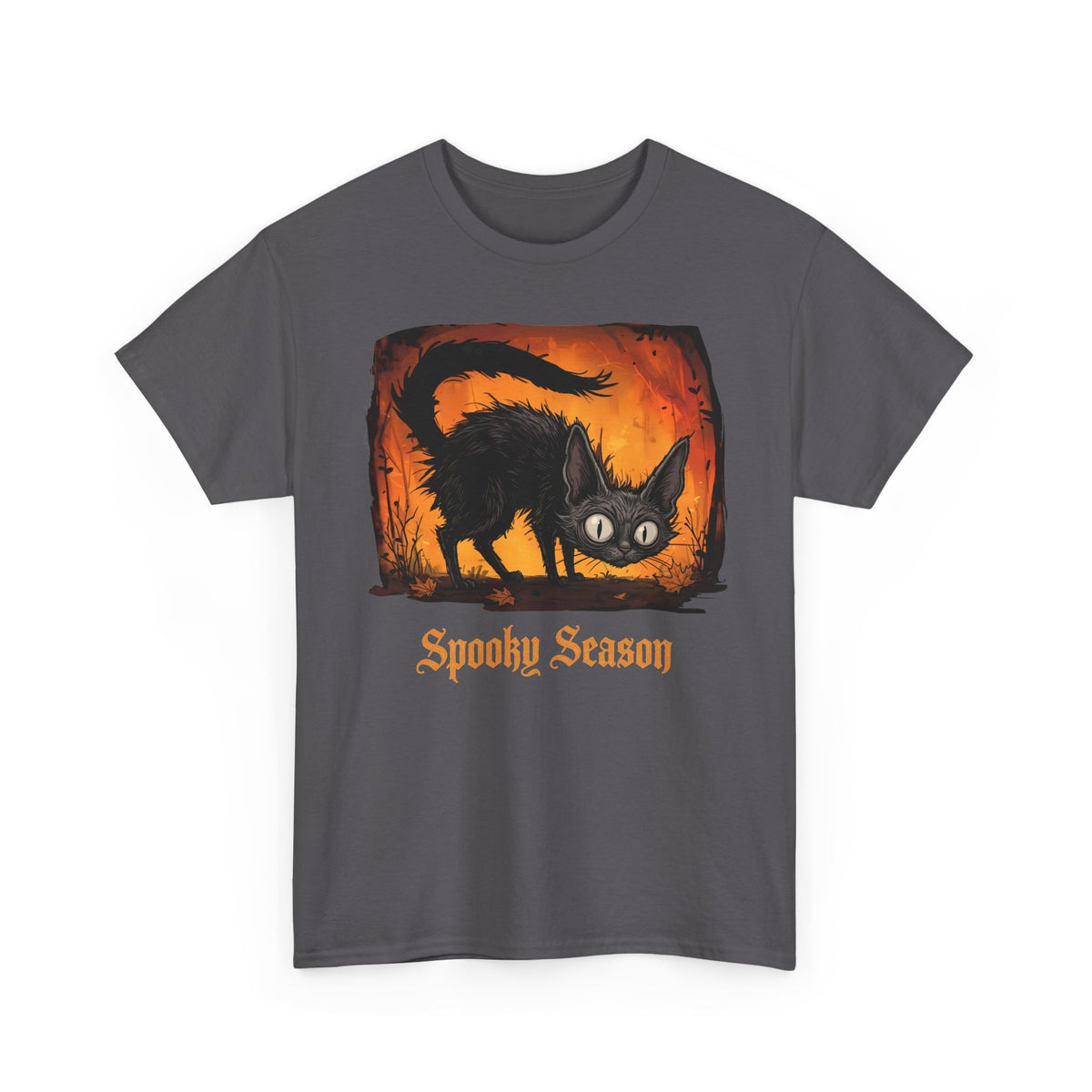 Spooky Season Scaredy Black Cat Shirt — Vintage Halloween Gothic T-Shirt