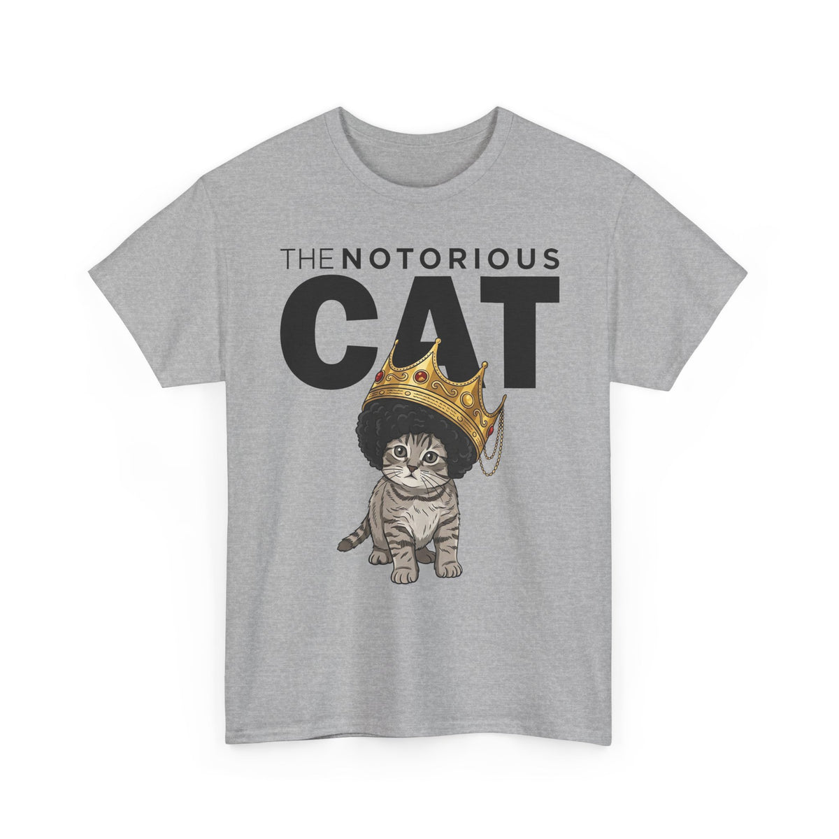 Notorious Cat T-Shirt — Cute Kitten with Crown Graphic
